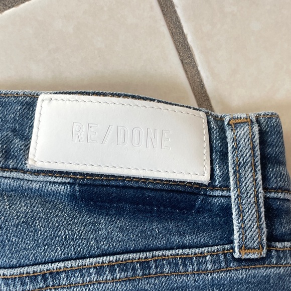 Re/Done Blue Distressed Skinny Jeans - Picture 7 of 8